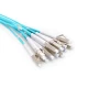 Cable de conexión para interiores LC / SC / FC / ST / LSH OM3 personalizado, 4 fibras
