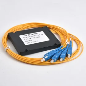 1x4 PLC光纤分路器，熔纤/无尾ABS模块，2.0mm，SC / APC，单模