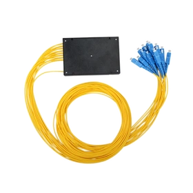 1x16 PLC Fiber Splitter, Splice/Pigtailed ABS Module, 2.0mm, SC/APC, Singlemode