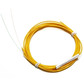 1x16 PLC Fiber Splitter, Steel Tube, Bare Fiber 250μm, No Connector