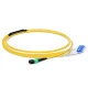 MTP hembra a LC, OS2 OFNP tipo B, cable de ruptura Elite de 8 fibras, 1 m