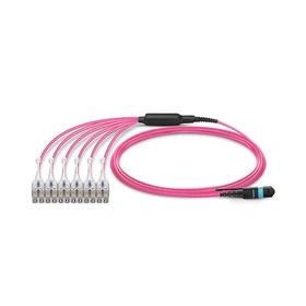 MTP Female to LC, OM4 LSZH Type A,12 Fibers Elite HD BIF Breakout Cable, 1m