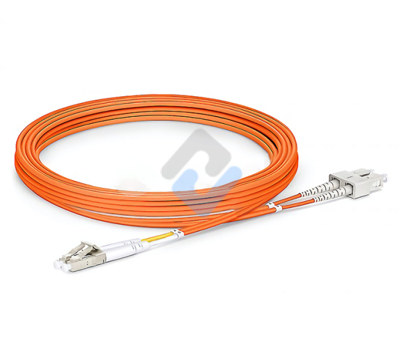 LC至SC UPC双工OM2 2.0mm PVC光纤跳线，1m