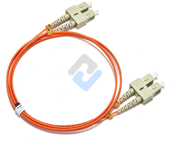SC至SC UPC双工OM2 2.0mm PVC光纤跳线，1m