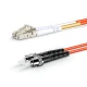 LC à ST UPC Duplex OM2 Câble de raccordement fibre PVC 2,0 mm, 1 m