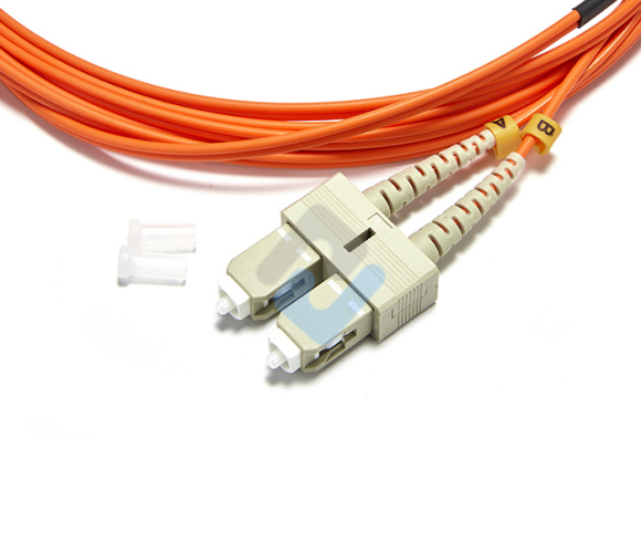 SC至SC UPC双工OM2 3.0mm PVC光纤跳线，5m