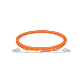 LC to LC UPC Duplex OM1 2.0mm PVC Fiber Patch Cable, 1m