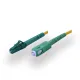 LC至SC APC Simplex OS2 2.0mm PVC光纤跳线，1m