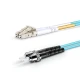 LC to ST UPC Duplex OM3 2.0mm PVC Fiber Patch Cable, 2m