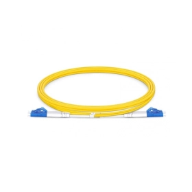 LC to LC UPC Duplex OS2 2.0mm PVC Fiber Patch Cable, 1m