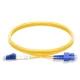 LC to SC UPC Duplex OS2 2.0mm PVC Fiber Patch Cable, 1m
