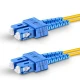 SC to SC UPC Duplex OS2 2.0mm PVC Fiber Patch Cable, 1m