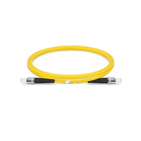 ST to ST UPC Duplex OS2 2.0mm PVC Fiber Patch Cable, 1m