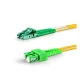 LC to SC APC Duplex OS2 3.0mm PVC Fiber Patch Cable, 7m