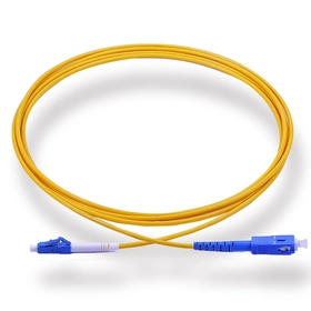 LC to SC UPC Simplex OS2 2.0mm PVC BIF Patch Cable, 3m