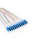 LC UPC 12 Fibers OS2 Unjacketed Color-Coded 0.9mm Pigtail, 1m