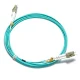 Cable de conexión de fibra de PVC blindado LC a LC UPC dúplex OM4, 1 m