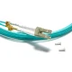 Cable de conexión de fibra de PVC blindado LC a LC UPC dúplex OM4, 1 m