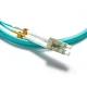 LC至LC UPC双工OM3铠装PVC光纤跳线，1m