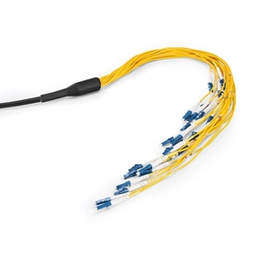 Customized LC/SC/FC/ST OS2 Indoor/Outdoor Cable, 2 Fibers