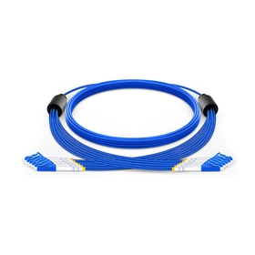 Customized LC/SC/FC/ST OS2 Armored Indoor Breakout Cable, 6 Fibers