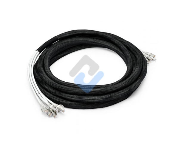 Cat6a Plug to Plug SFTP PVC CMR Pre-Terminated Copper Trunk Cable, 3m