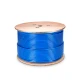 1000ft (305m) Cat6 Shielded and Foiled (SF/UTP) Solid PVC CMR Blue Bulk Ethernet Cable