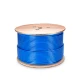 1000ft (305m) Cat6a Shielded and Foiled (SFTP) Solid PVC CMR Blue Bulk Ethernet Cable