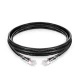 Cable de conexión de PVC CM, negro, sin enganches y sin apantallamiento (UTP) Cat5e, 6 pulgadas