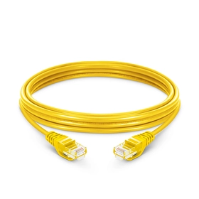Cat5e无屏蔽非屏蔽（UTP）PVC黄色跳线，3.3英尺