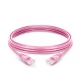 Cable de conexión de PVC rosa sin enganches sin blindaje (UTP) Cat5e, 3.3 pies