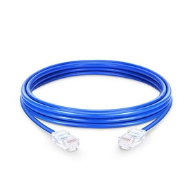 Cat5e非引导非屏蔽（UTP）PVC蓝色跳线，3.3英尺