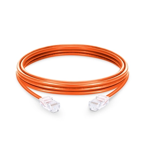 Cat5e Non-booted Unshielded (UTP) PVC Orange Patch Cable, 3.3ft