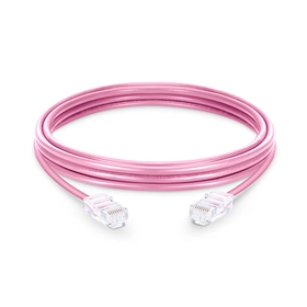Cat5e Non-booted Unshielded (UTP) PVC Pink Patch Cable, 3.3ft