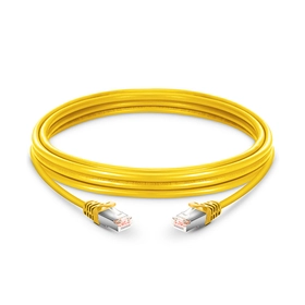 Cat5e Snagless Shielded (FTP) PVC Yellow Patch Cable, 23ft