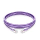 Cat6 Snagless Unshielded (UTP) PVC CM Purple Patch Cable, 6in